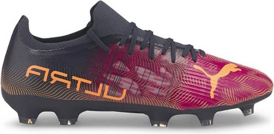 PUMA Ultra 3.4 Gras Kunstgras Voetbalschoenen(MG)Roze Oranje Donkerblauw