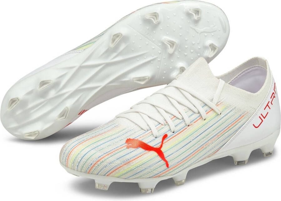 PUMA Ultra 3.2 Gras Kunstgras Voetbalschoenen (MG) Wit Rood