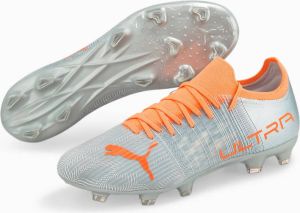 PUMA Ultra 3.4 Gras Kunstgras Voetbalschoenen (MG) Zilver Oranje