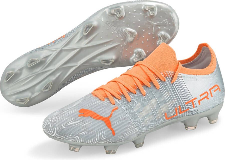 PUMA Ultra 3.4 Gras Kunstgras Voetbalschoenen (MG) Zilver Oranje