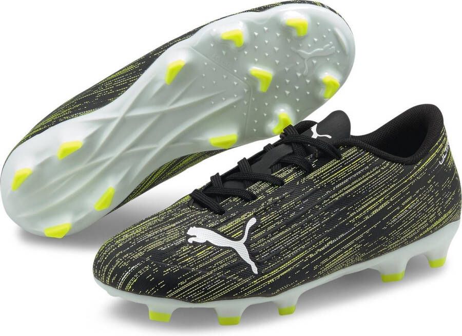 PUMA Ultra 4.2 Gras Kunstgras Voetbalschoenen (MG) Kids Zwart Wit Geel