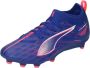 Puma Ultra 5 Match Jr. voetbalschoenen kobaltblauw wit koraalrood Imitatieleer 33 - Thumbnail 4