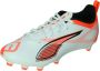 PUMA ULTRA 5 PLAY FG AG Jr Unisex Sportschoenen White- Black-Glowing Red - Thumbnail 6