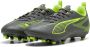 Puma Ultra 5 Play FG AG junior voetbalschoenen zwart geel zilver - Thumbnail 2