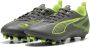 Puma Ultra 5 Play FG AG junior voetbalschoenen zwart geel zilver - Thumbnail 2