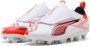 Puma Ultraq 5 Play V FG AG RB Jr Junior voetbalschoenen wit zwart rood - Thumbnail 2