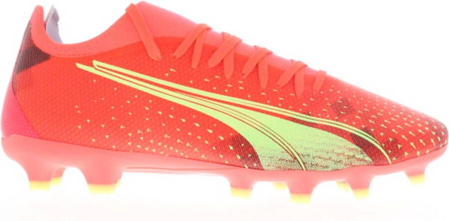 PUMA Ultra Match Gras Kunstgras Voetbalschoenen (MG) Oranje Lichtgroen - Foto 6