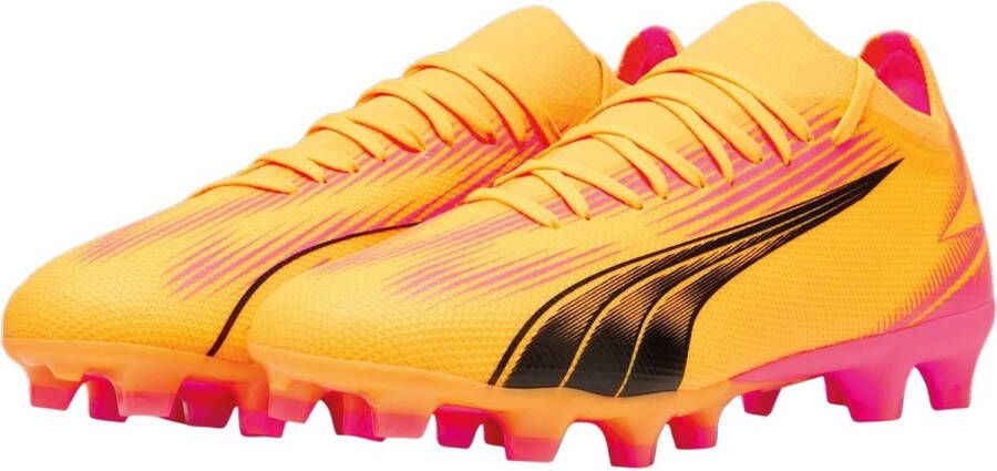 PUMA Ultra Match Gras Kunstgras Voetbalschoenen (MG) Oranje Zwart Roze - Foto 3