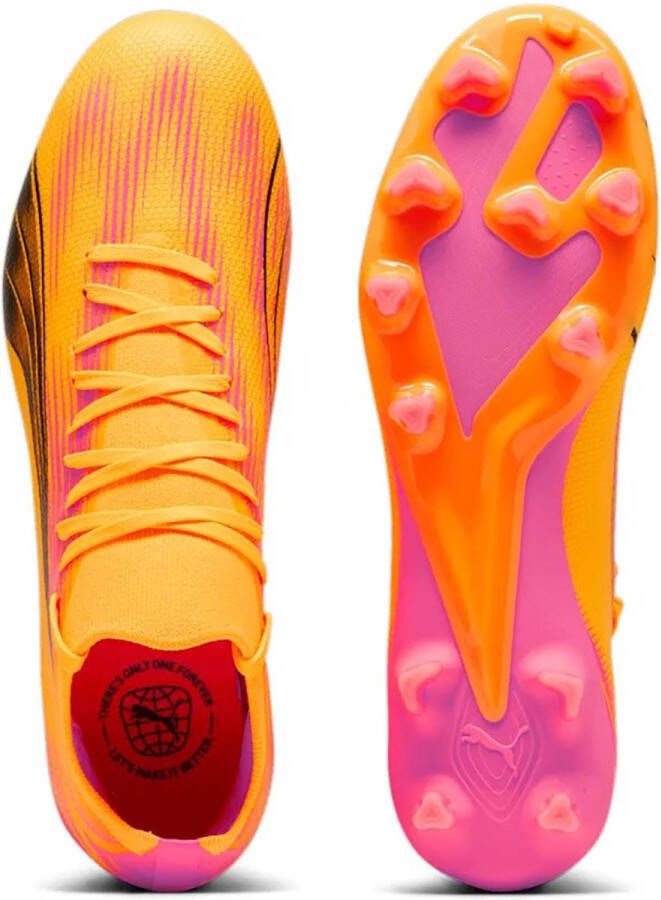 PUMA Ultra Match Gras Kunstgras Voetbalschoenen (MG) Oranje Zwart Roze - Foto 6