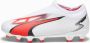 Puma Ultra Match FG AG Jr. voetbalschoenen wit rood zwart Imitatieleer 35 - Thumbnail 6