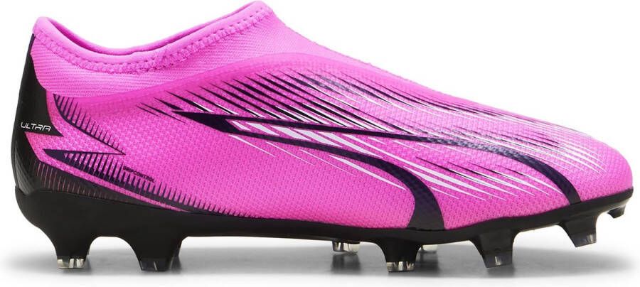Puma Ultra Match FG AG Junior voetbalschoenen roze wit zwart Imitatieleer 28 - Foto 2