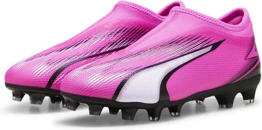 Puma Ultra Match FG AG Junior voetbalschoenen roze wit zwart Jongens Meisjes Imitatieleer 28 - Foto 2