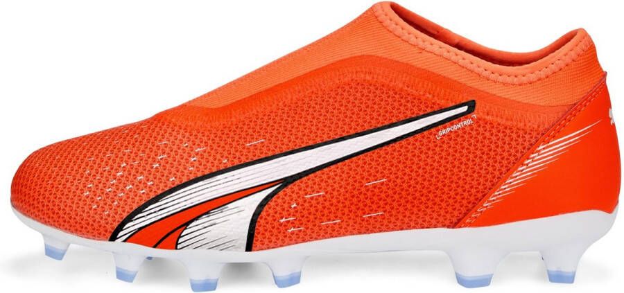 PUMA Ultra Match Veterloze Gras Kunstgras Voetbalschoenen (MG) Kids Oranje Wit Blauw
