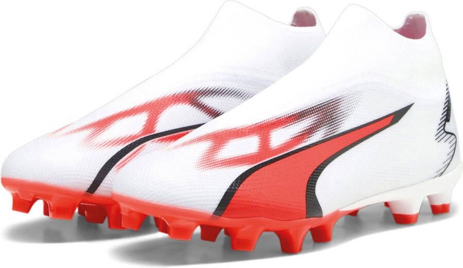 Puma ultra match laceless voetbalschoenen wit rood heren
