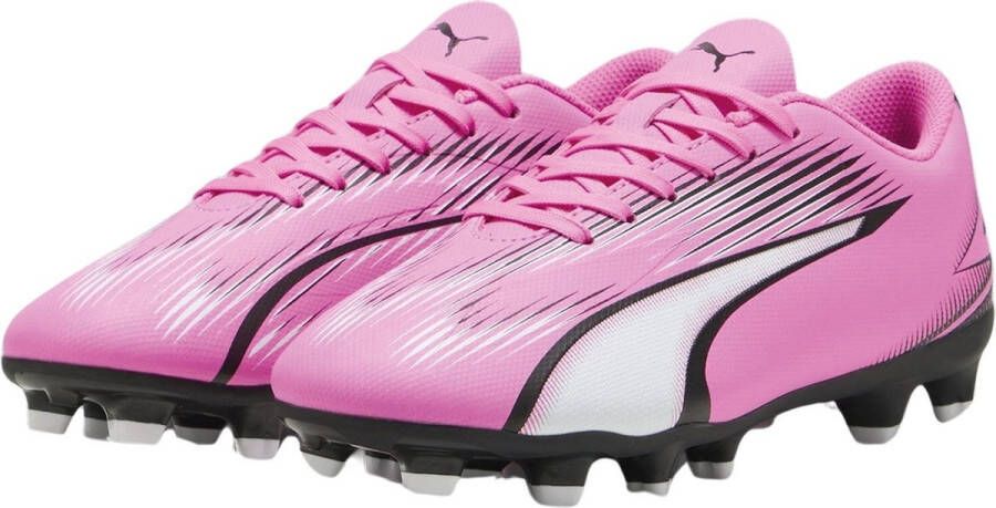 Puma Ultra Play FG AG Jr. voetbalschoenen roze wit zwart Jongens Meisjes Imitatieleer 36 - Foto 4
