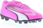 Puma Ultra Play FG AG Jr. voetbalschoenen roze wit zwart Imitatieleer 35 - Thumbnail 9