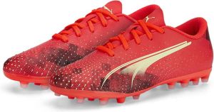 PUMA Ultra Play MG Voetbalschoenen Fiery Coral Fizzy Light Black