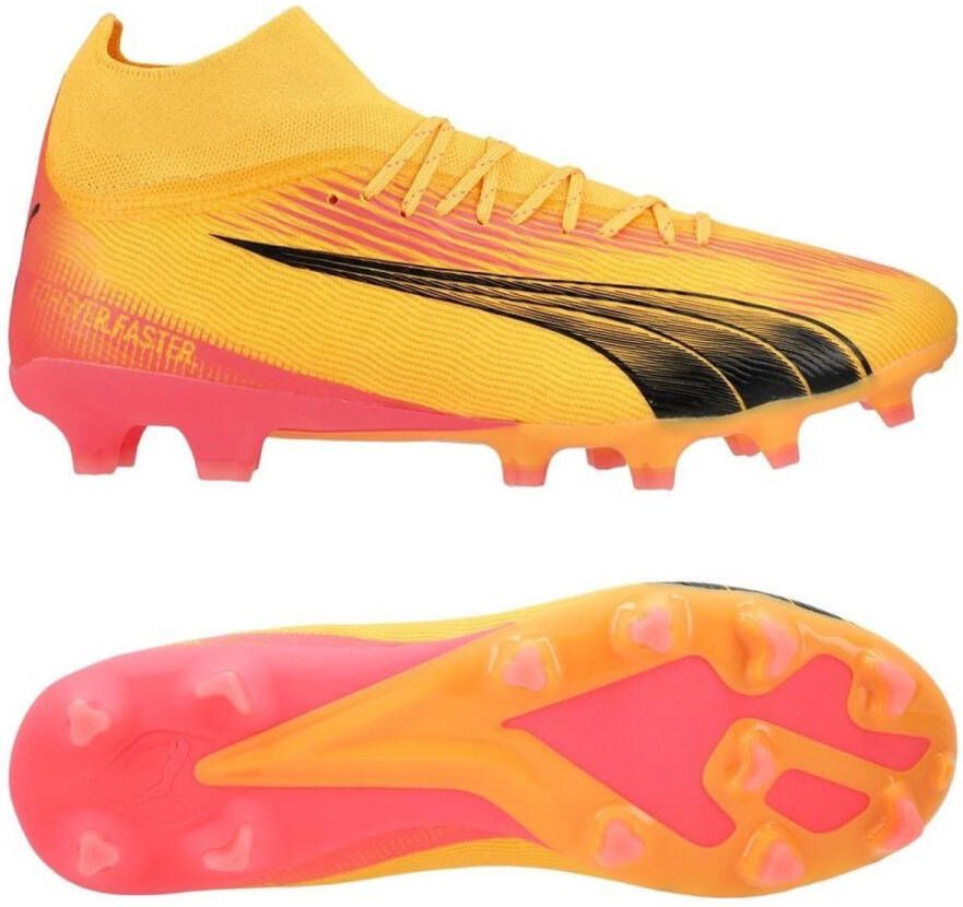 PUMA Ultra Pro FG AG Voetbalschoenen Sun Stream Black Sunset Glow