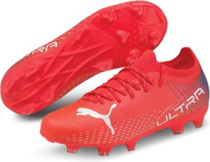 PUMA Ultra 2.3 Gras Kunstgras Voetbalschoenen (MG) Kids Rood Wit