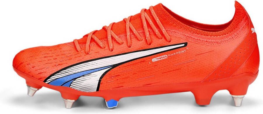 PUMA Ultra Ultimate IJzeren-Nop Voetbalschoenen (SG) Oranje Wit Blauw