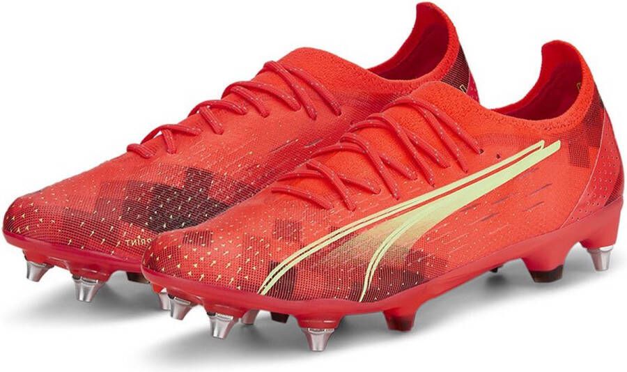 PUMA Ultra Ultimate IJzeren Nop Voetbalschoenen (SG) Oranje Lichtgroen