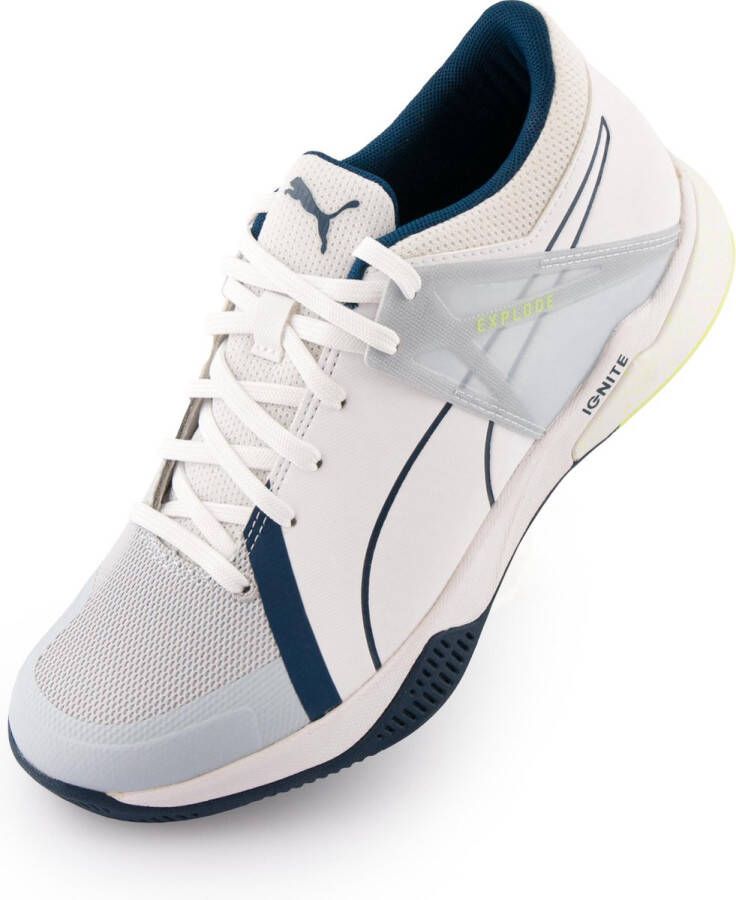 PUMA unisex explodeer xbrid 2 sneakers wit grijs geel