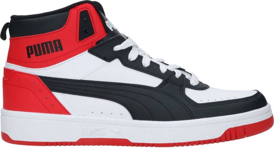 Puma rebound joy mid sneakers zwart rood heren