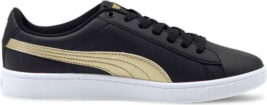 PUMA Vikky v2 Metallic M Dames Sneakers Black- Team Gold - Schoenen.nl