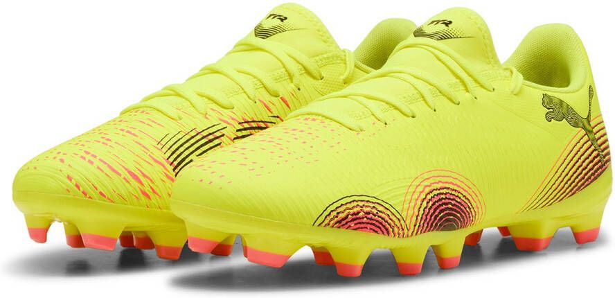 Puma FUTURE 8 PLAY FG AG senior voetbalschoenen geel zwart oranje - Foto 2