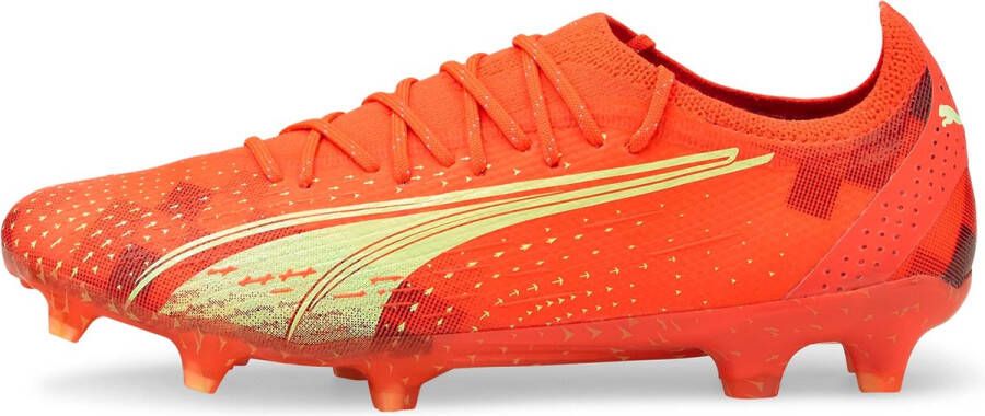 PUMA Ultra Ultimate Gras Kunstgras Voetbalschoenen (MG) Oranje Lichtgroen