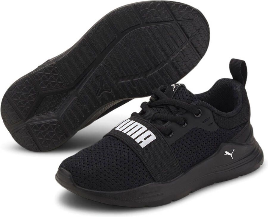 PUMA Wired Run PS Kinder Sneakers Zwart Wit