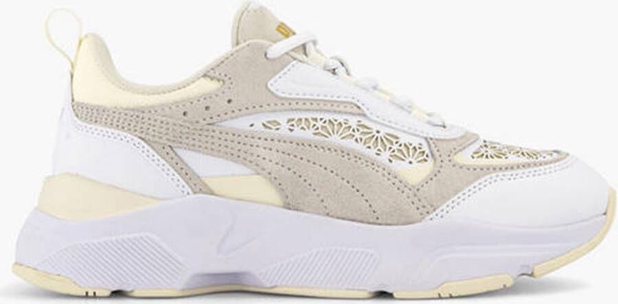 PUMA Cassia Laser Cut Sneakers Beige Vrouw