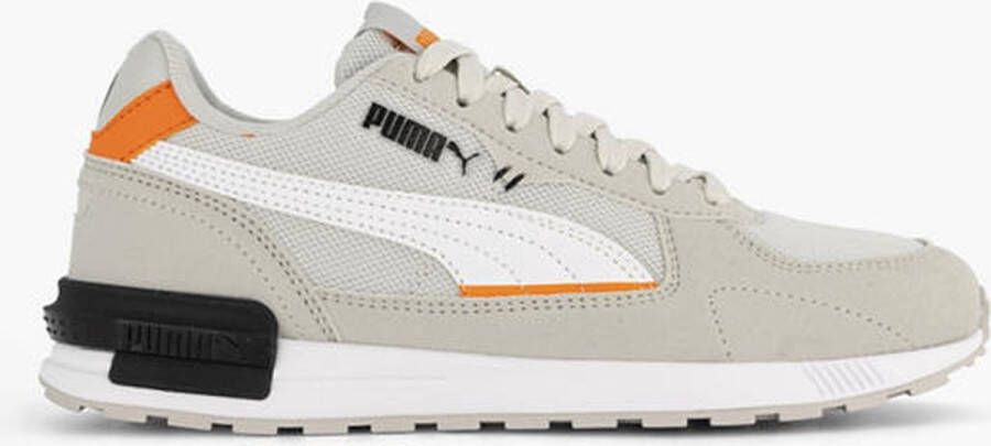 Puma Graviton sneakers grijs wit oranje Jongens Meisjes Mesh 37