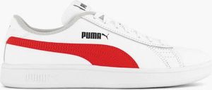 Puma smash v2 l v sneakers wit rood kinderen