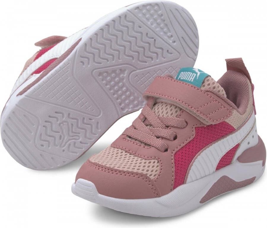 PUMA X-Ray AC Inf Sneakers Unisex Peachskin- White-Foxglove-Glowing Pink-Viridian Green