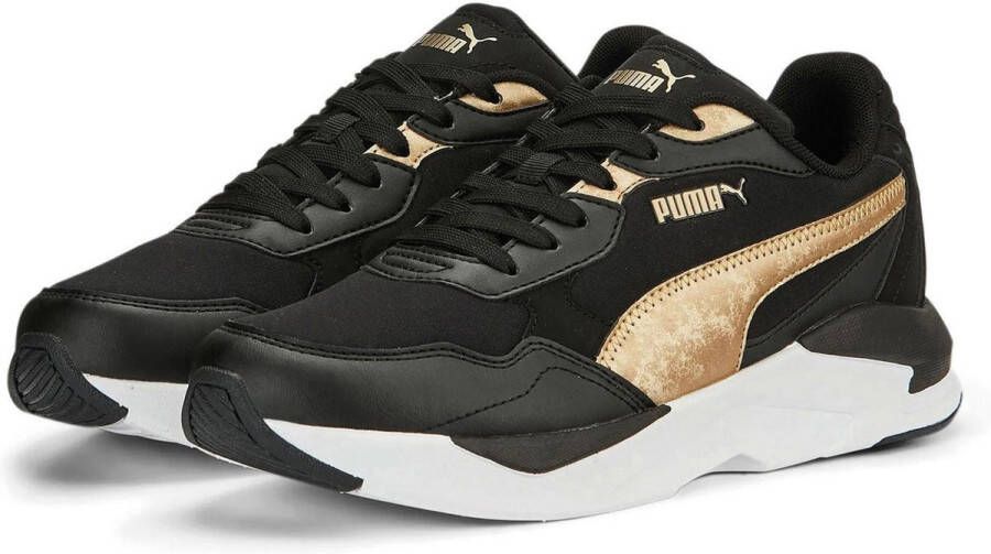 Puma x-ray speed lite metallics sneakers zwart goud dames