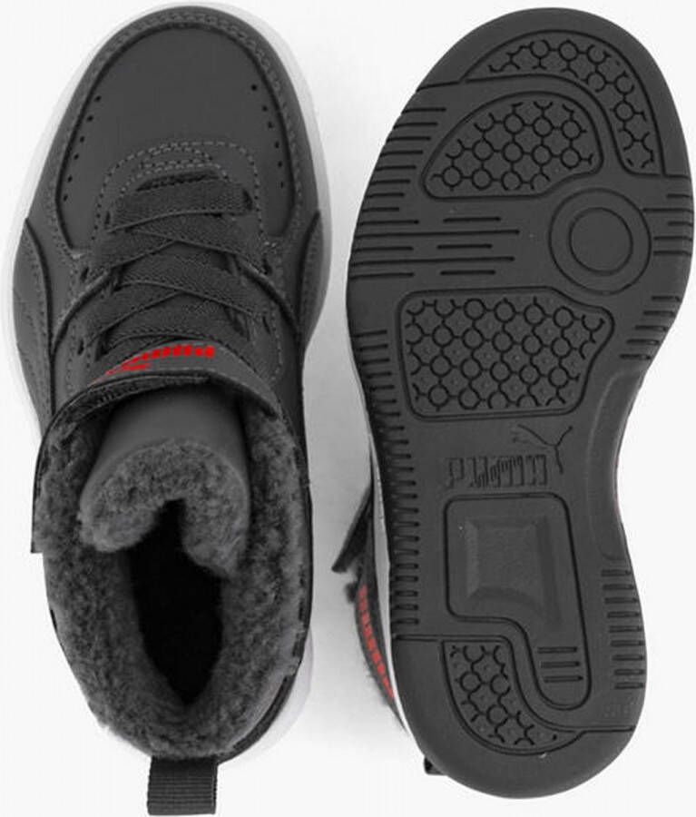 Puma rebound joy fur mid sneakers grijs kinderen