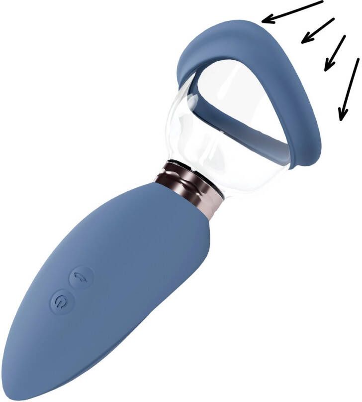 Pumped Arousing Rechargeable Vulva and Breast Pump Blue