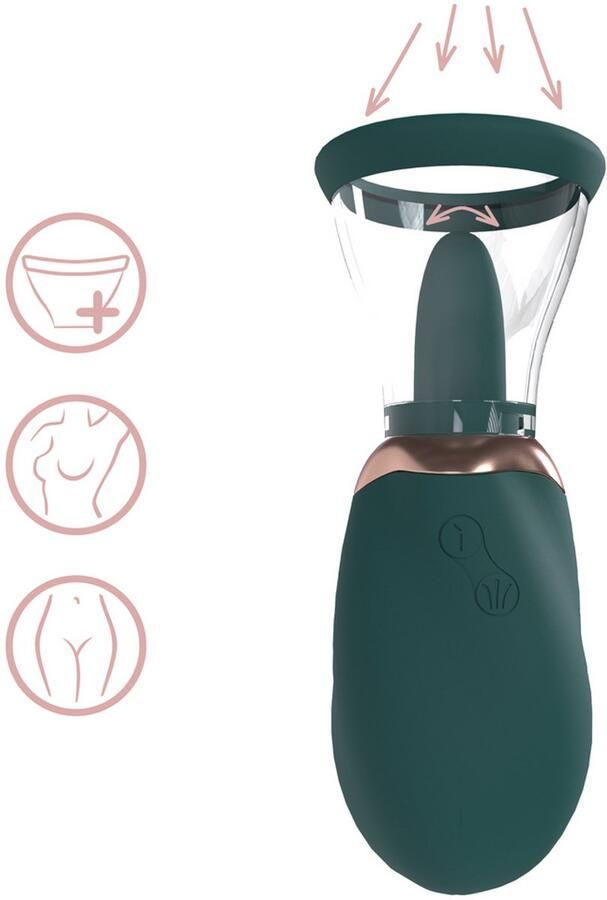 Pumped by Shots Boost Oplaadbare Vulva- en Borstpomp Bosgroen pumps