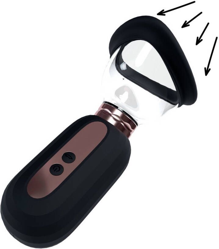 Pumped Dazzling Rechargeable Vulva and Breast Pump Black