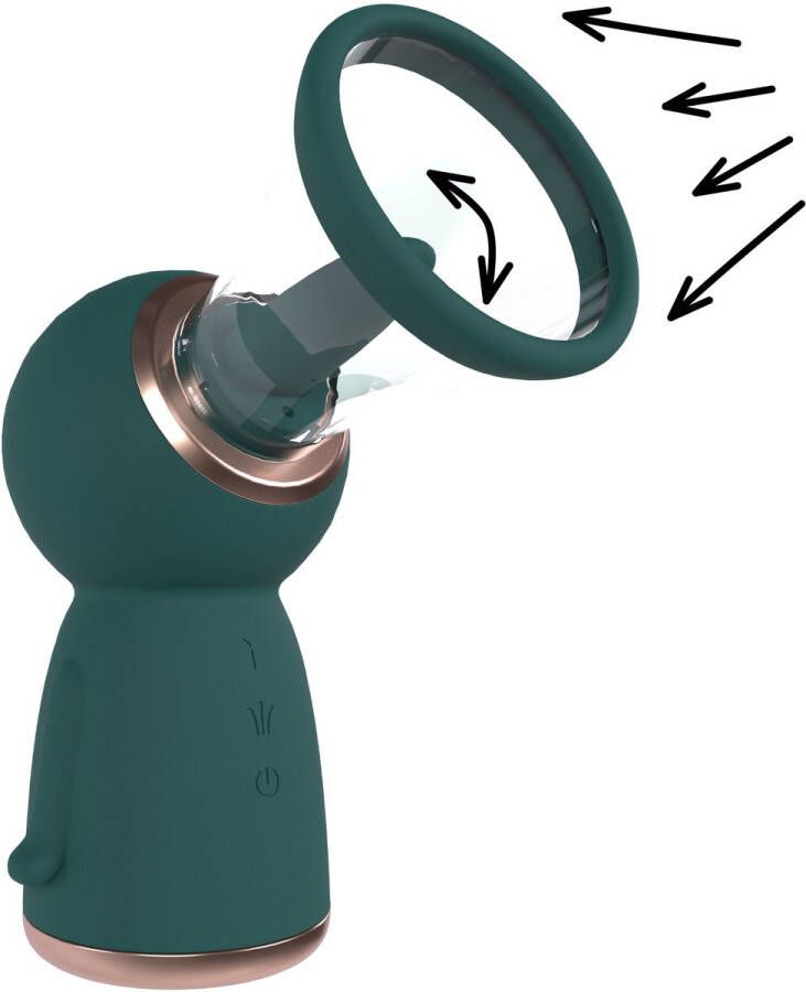 Pumped Exquisite Rechargeable Vulva and Breast Pump Forest Green