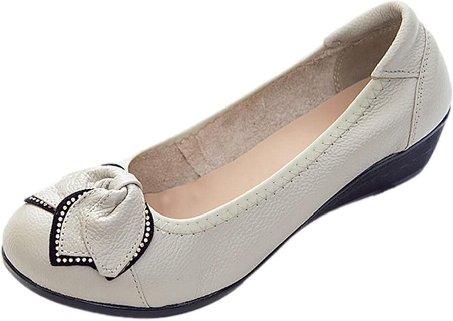 Pumps met bloemetjes lage hak en zachte zool