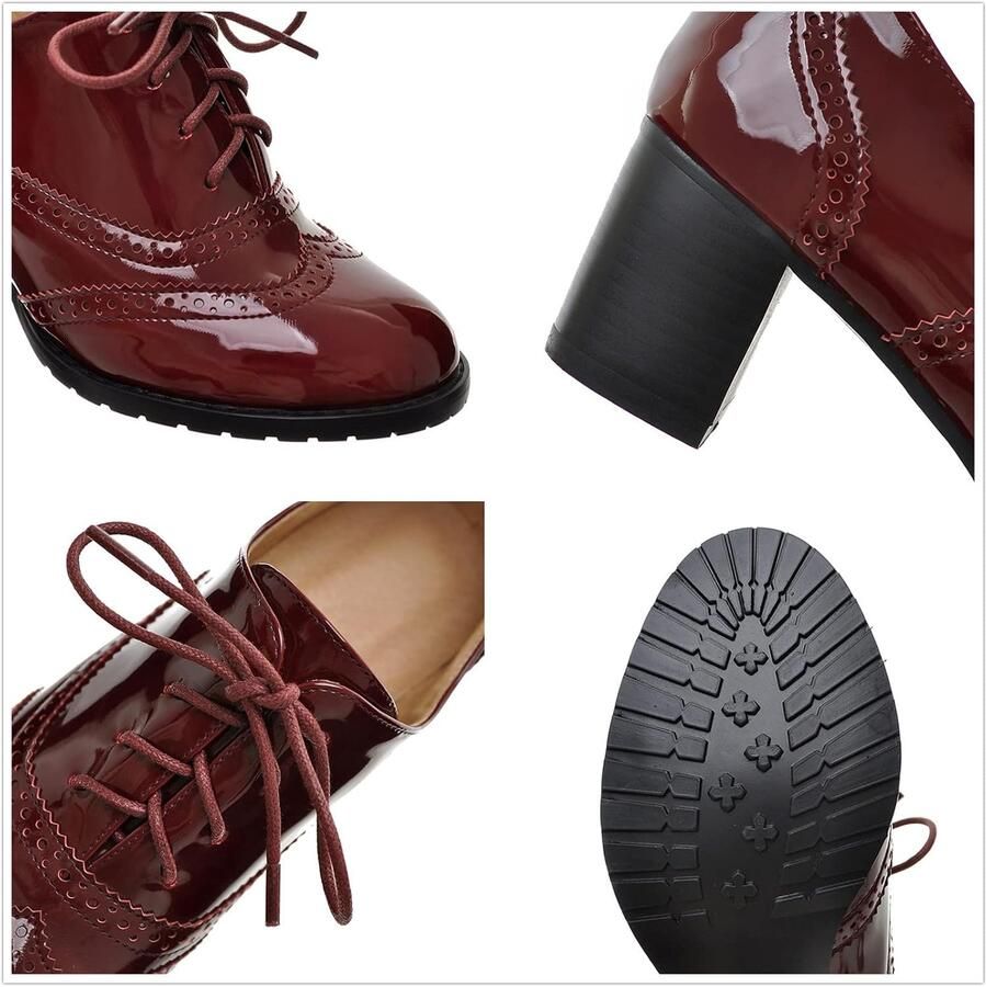 Pumps met blokhak en veters