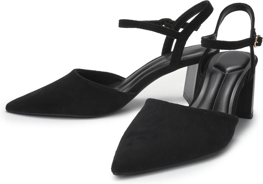 Pumps met enkelband en hak