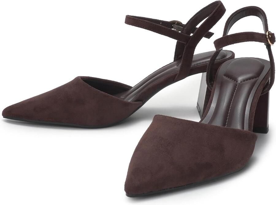 Pumps met enkelband en hak
