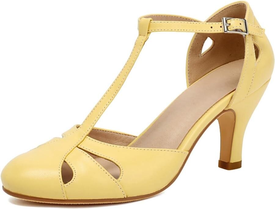 Pumps met gesloten ronde neus en hak
