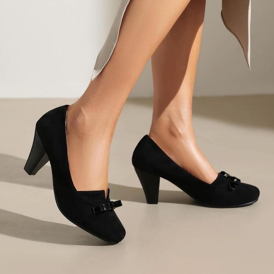 Pumps met gesloten teen retro stijl