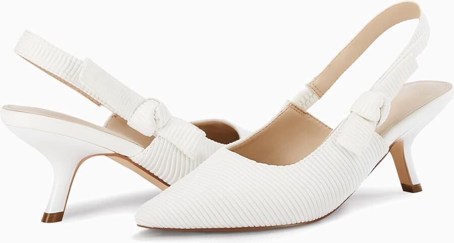 Pumps met hak en spitse neus