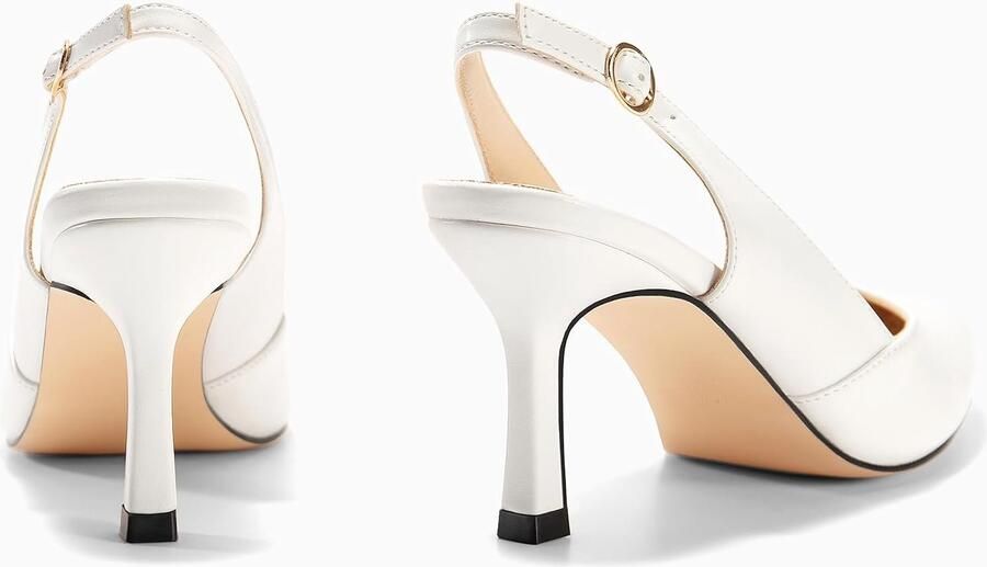 Pumps met hak en spitse neus