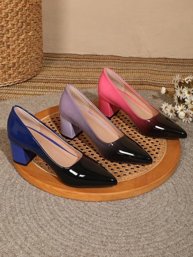 Pumps met hak gesloten spitse ne inch hak